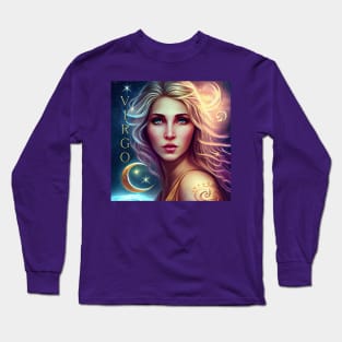 Zodiac Sign VIRGO - Fantasy Illustration of astrology Virgo Long Sleeve T-Shirt